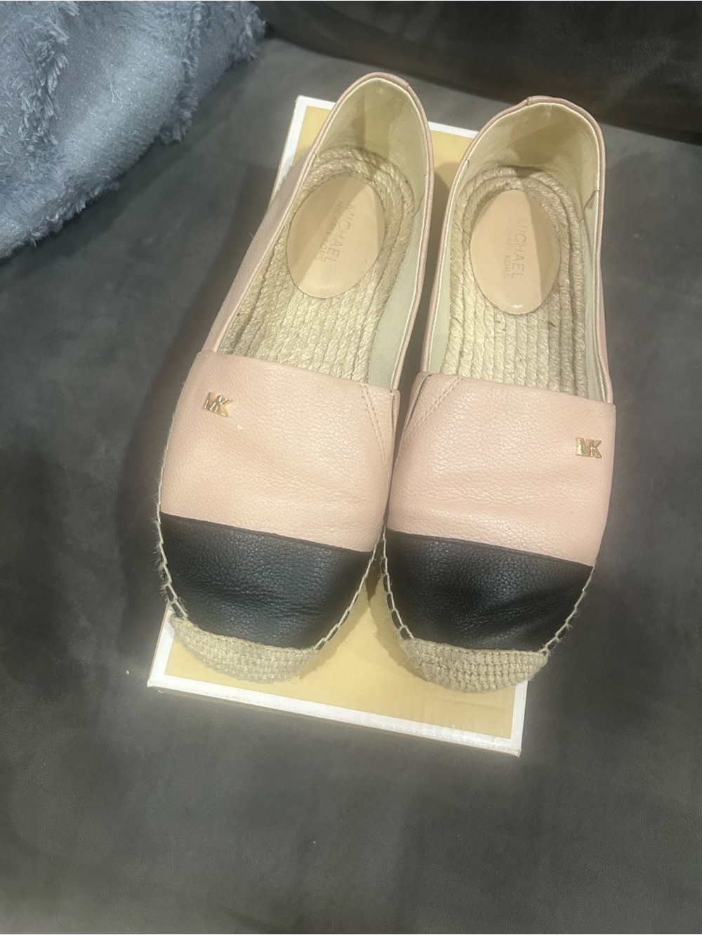 Michael Kors Two-Tone beige and Black Espadrille Flats